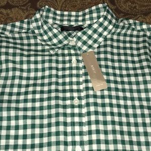 J.Crew Gingham Cotton Gauze Check Shirt NWT